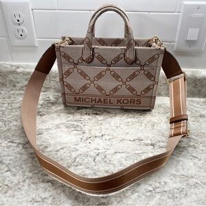 Michael Kors Brown and Tan Tote Bag